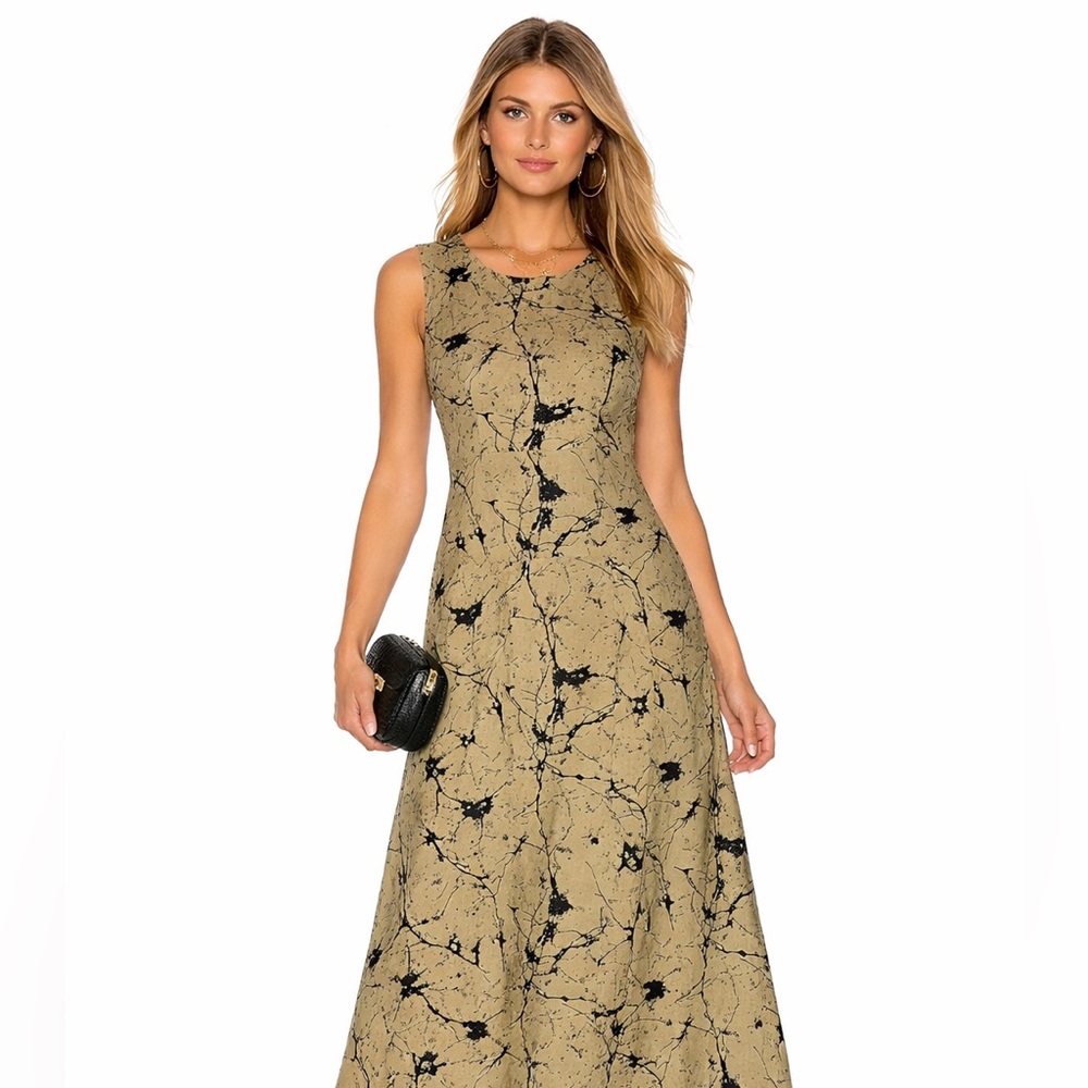 Elegant Beige and Black Women's Dress